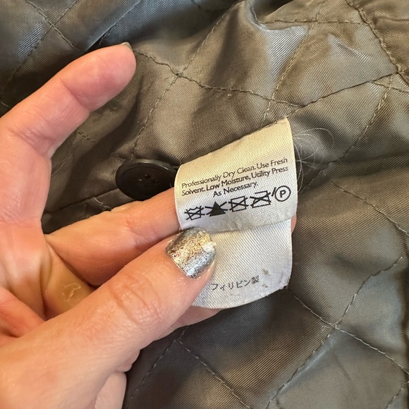 Eddie Bauer Mens Barn Coat Heavy Gray Wool Herringbone Chore Jacket Size Large - Picture 10 of 10